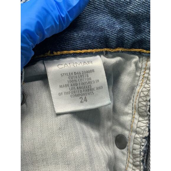 Carmar Hermia Sirius Cage Chain Non-Stretch High Rise Denim Jeans Sz. 24 - Picture 3 of 3